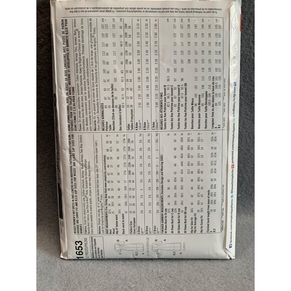 Simplicity Misses Dress Sewing Pattern sz 10-18 1653 - uncut - Picture 3 of 3